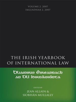 cover image of The Irish Yearbook of International Law, Volume 2